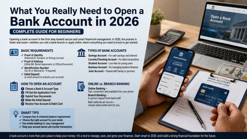 What You Really Need to Open a Bank Account in 2026 Complete Guide